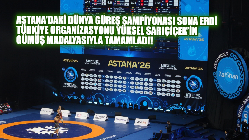 Kazakistan'ın başkenti Astana’da düzenlenen 2026 Dünya Büyükler Güreş Şampiyonası, ay-yıldızlı