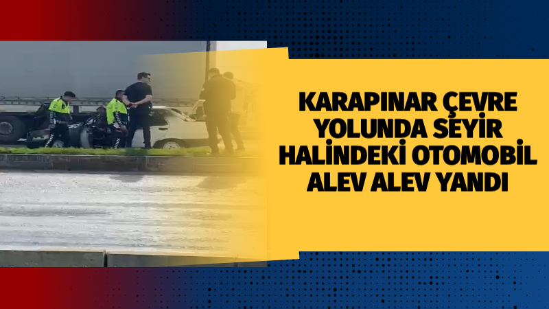 Konya’nın Karapınar ilçesinde çevre yolu üzerinde seyir halinde bulunan bir