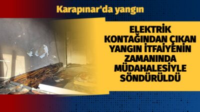 Konya’nın Karapınar ilçesinde, mahalle sakinlerine büyük bir korku yaşatan ani